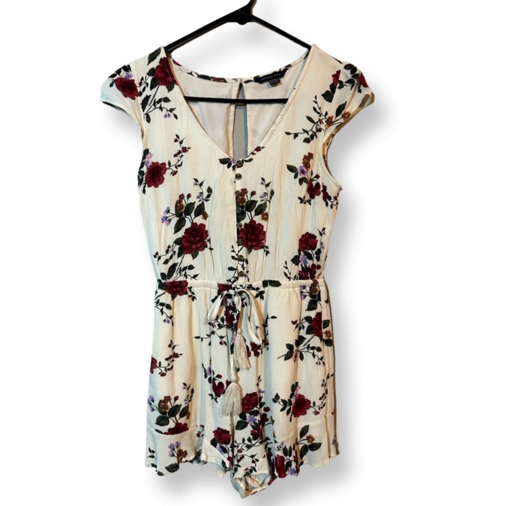 Floral American Eagle Romper